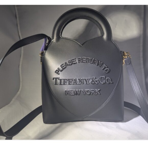 NWT Super Rare Tiffany & Co. Return To Tiffany Raised Logo Black Leather Purse - Picture 16 of 16